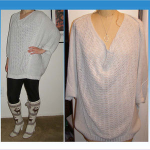 New Calvin Klein light gray oversized sweater Larg